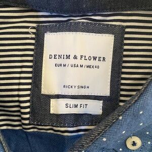 Denim & Flower Blue Polka Dot Shirt